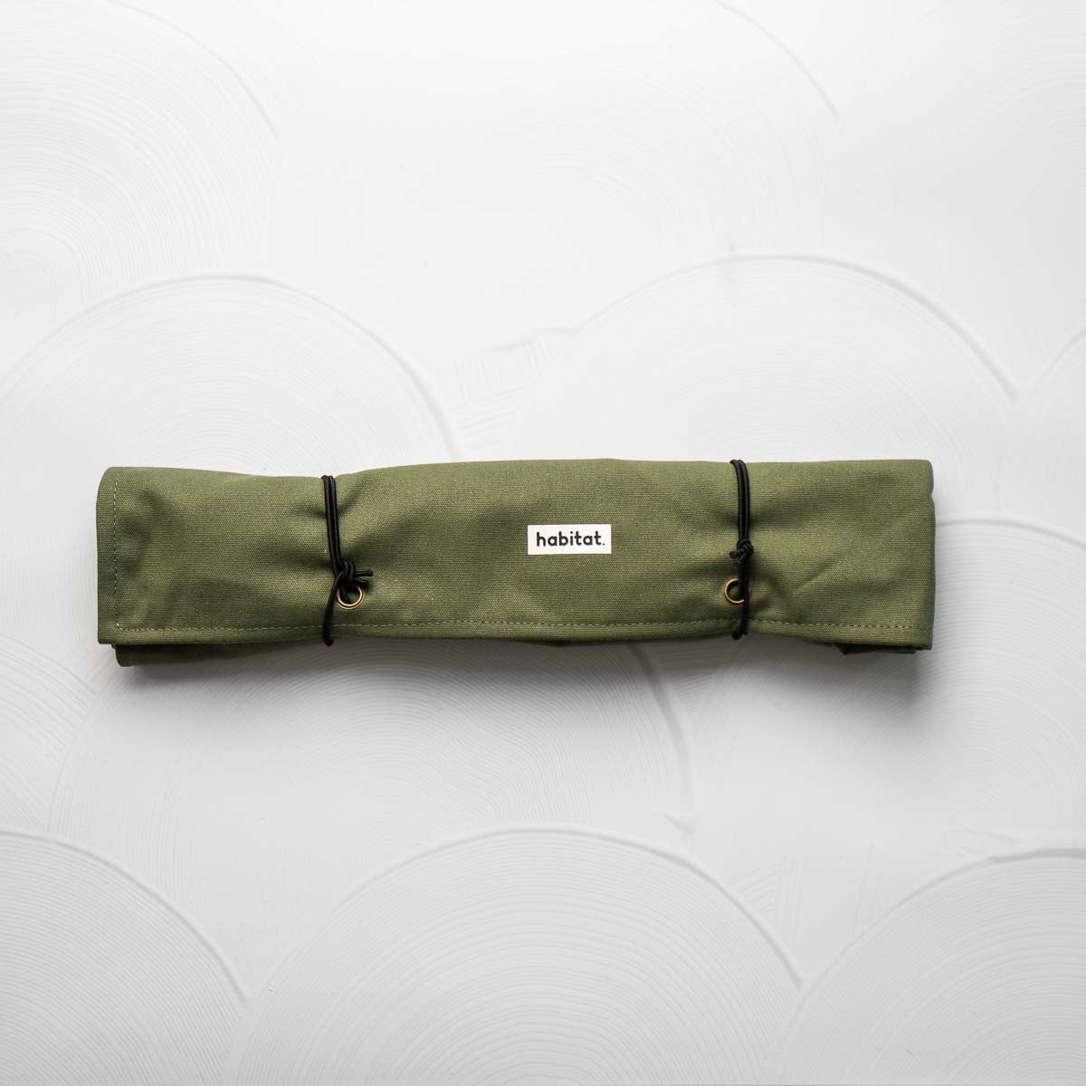 Habitat Canvas Knife Roll - 6 Slot - Dark Green