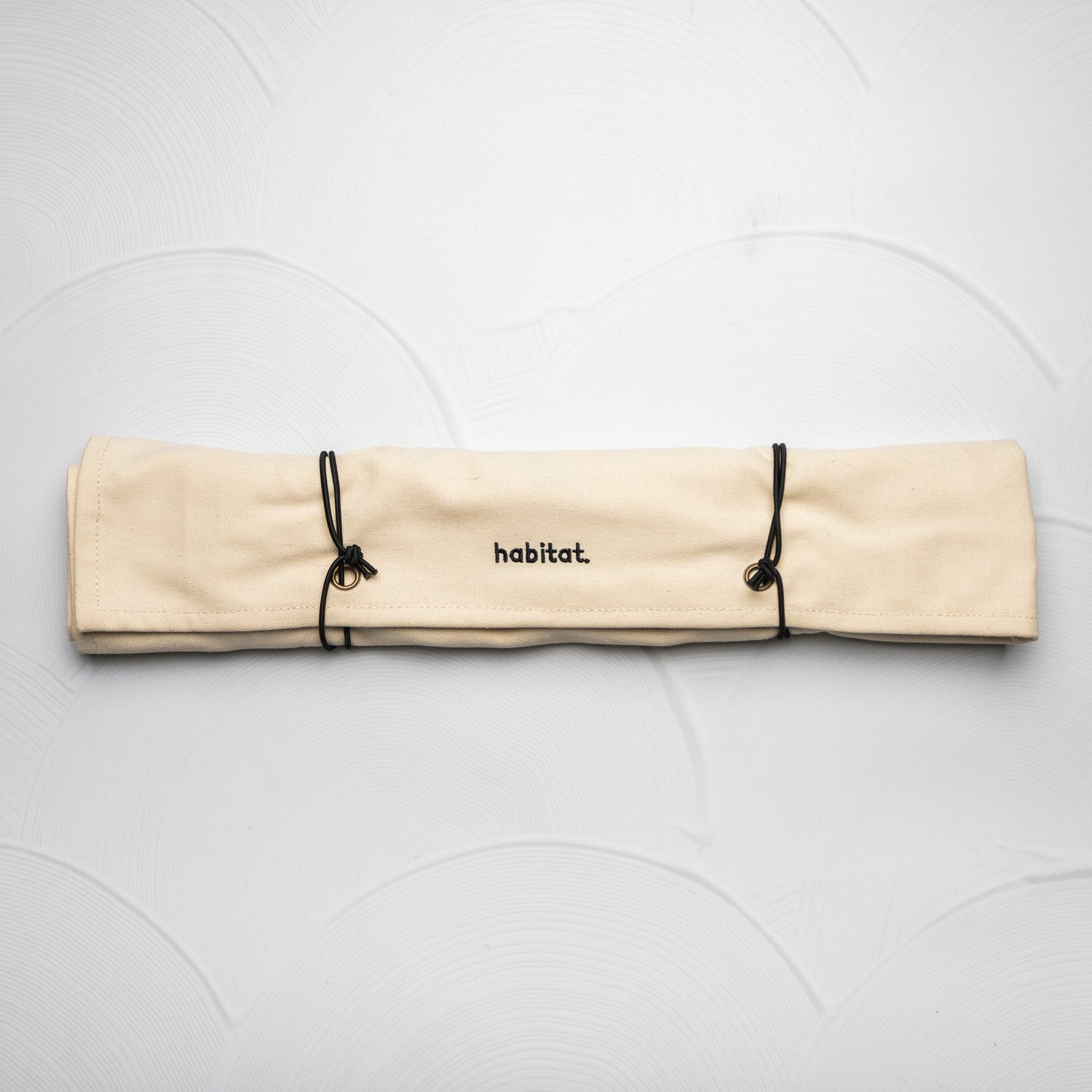 Habitat Canvas Knife Roll - 6 Slot - White