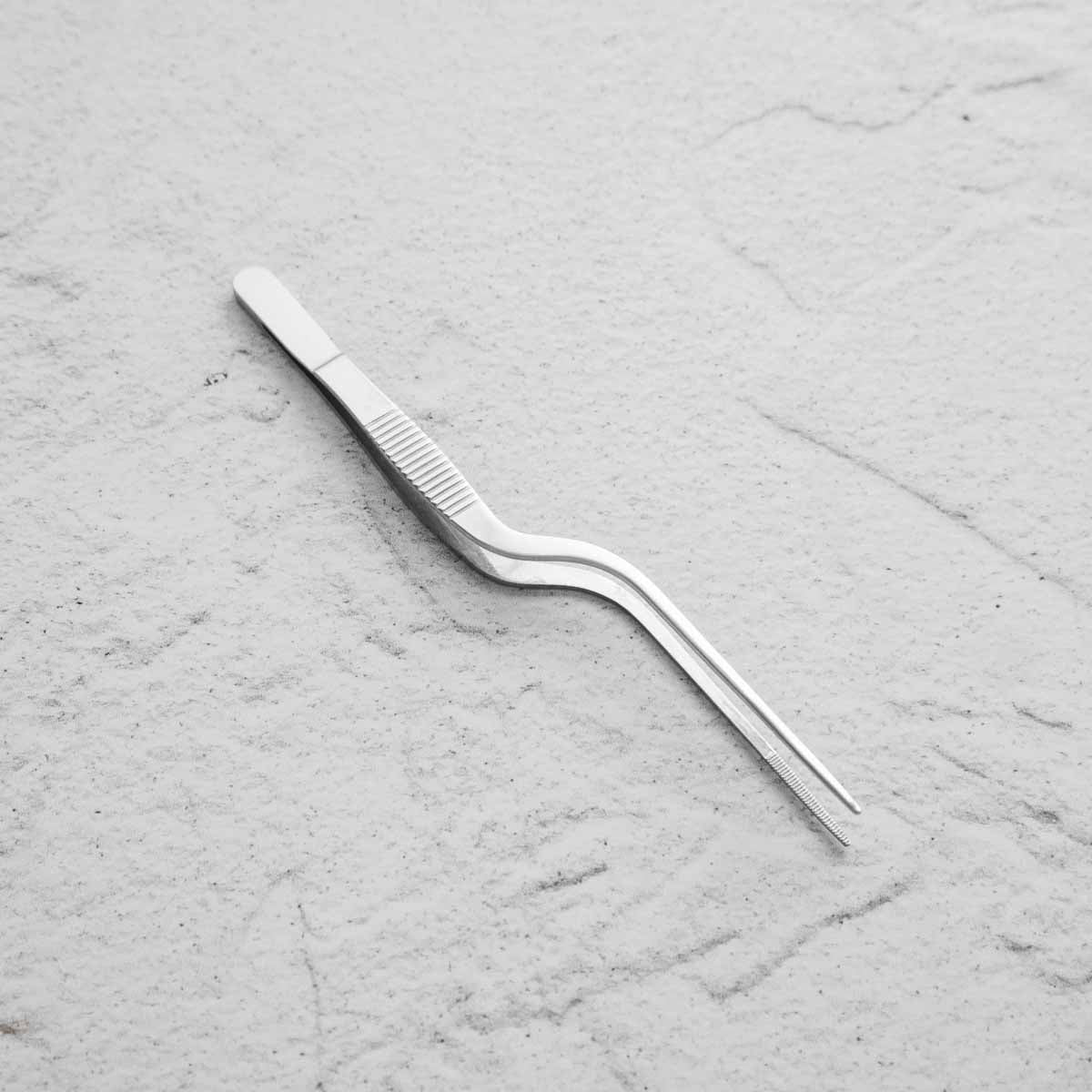 Offset Plating Tweezer 15cm - Silver